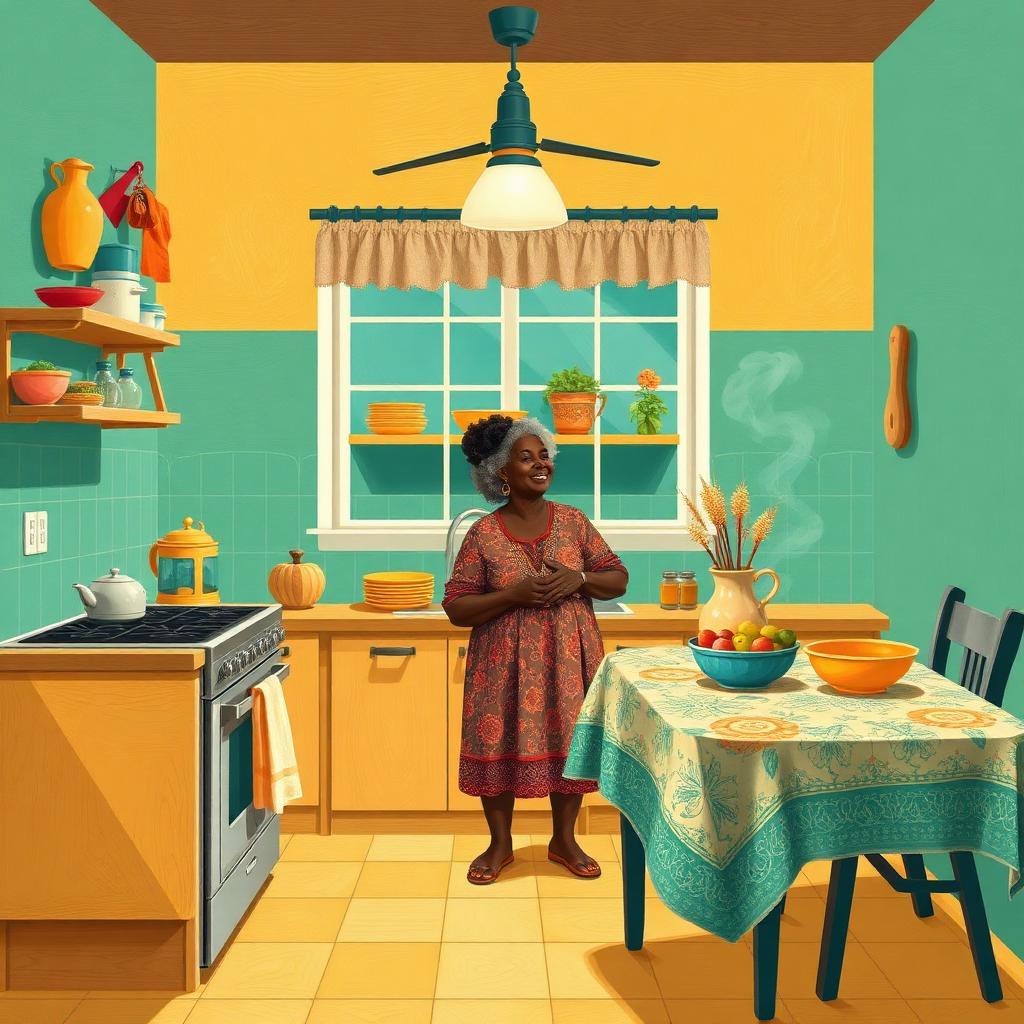 The kitchen at dusk
