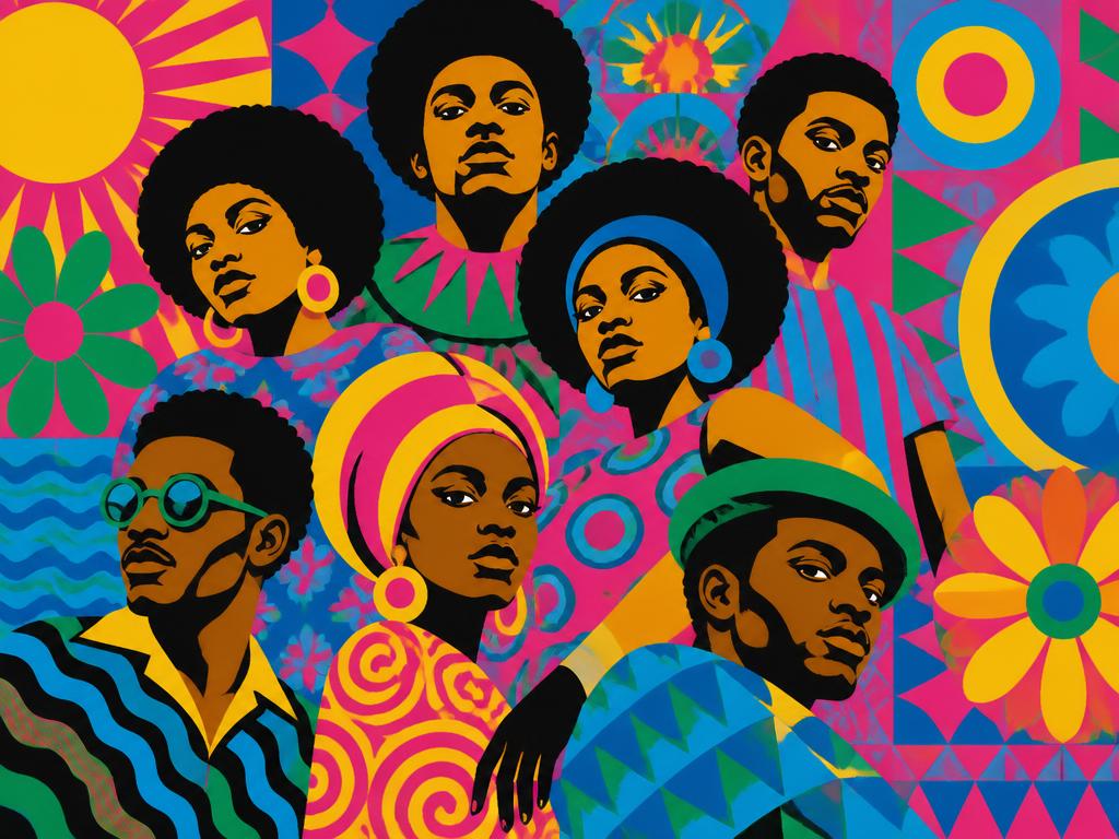 Artwork in the style of AfriCOBRA & the Cool-Ade Aesthetic