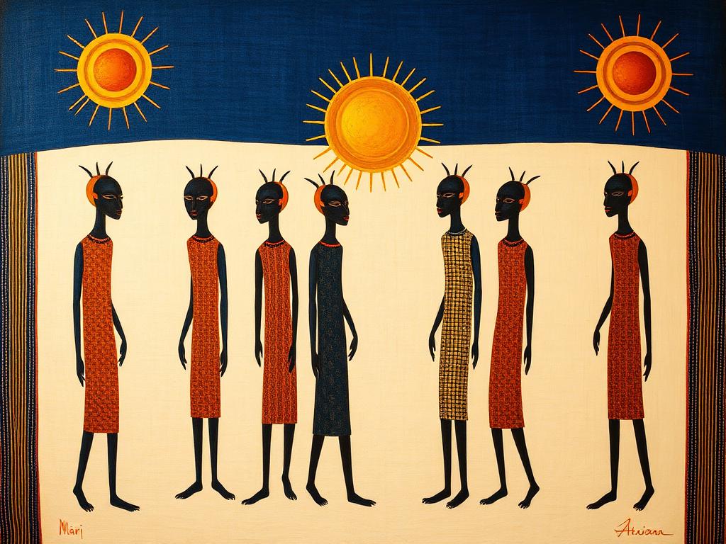 Artwork in the style of Négritude Modernism / École de Dakar